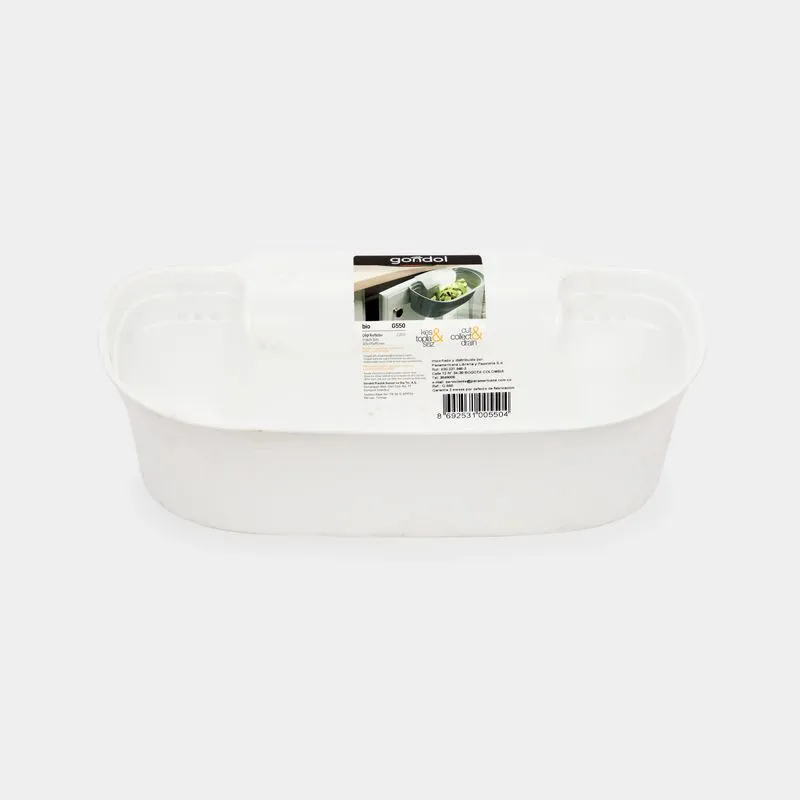Contenedor blanco de basura biológico 2,20L