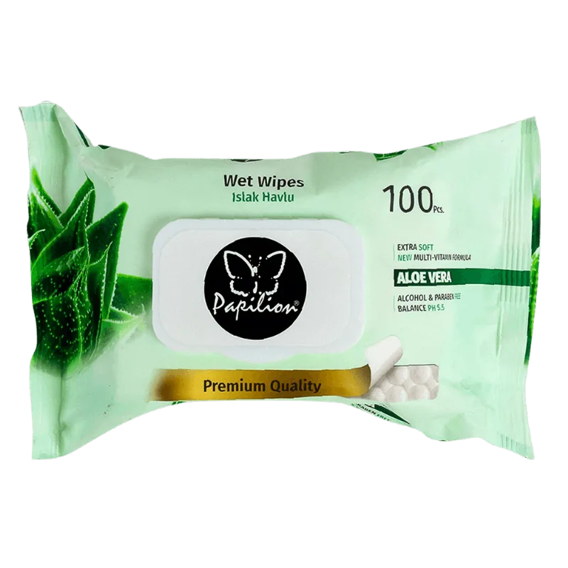 Toallas Húmedas Aloe Vera Papilion 100und