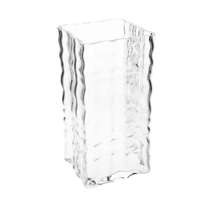 Vaso de vidro transparente retangular 26cm Pasabahçe