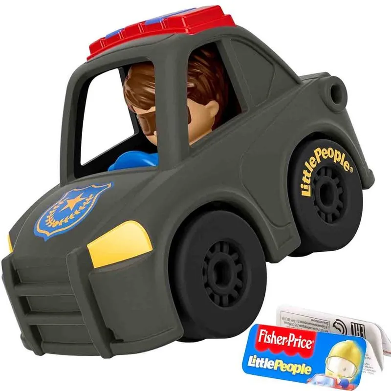 Little People Mini Carrinho de Polícia com Boneco Fixo - Fisher Price GTV12