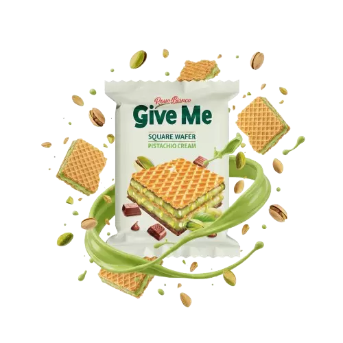 ROSSO BIANCO GIVE ME SQUARE WAFER PISTACHIO CREAM 30GR