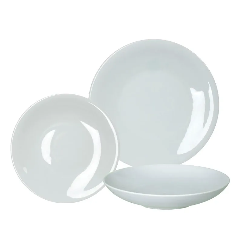 Set 12 Piezas Plato Playo Postre Hondo Porcelana Zeugma