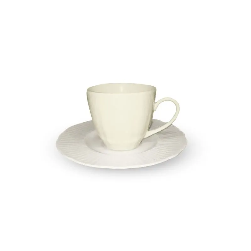 Xícara para Café com Pires Kutahya Porselen Bone Ilay 80 ml - Cada