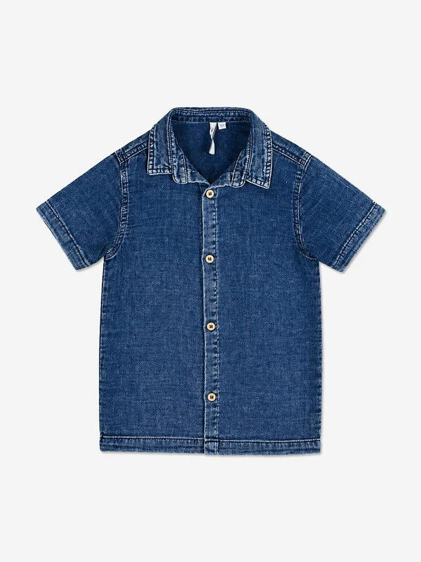 Bel-Air Boys Denim Effect Shirt in Blue Blue / 12 Yrs