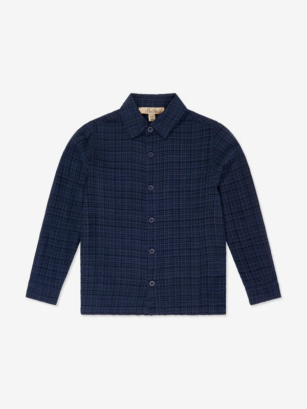 Bel-Air Boys Long Sleeve Shirt in Navy Navy / 4 Yrs