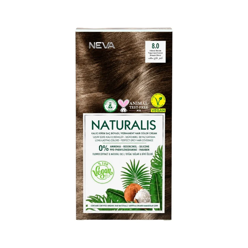 NATURALIS COLOR 8.0 INTENSE LIGHT BLONDE 60ML