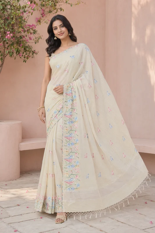 Yellow Pure Cotton Saree With Blouse Piece One Size