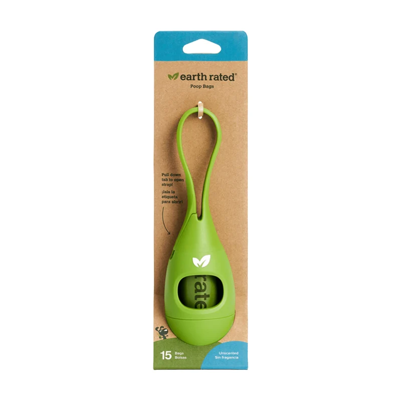 HIGIENE DISPENSADOR + ROLLO DE RECARGA 15 BOLSAS 13X9 SIN OLOR EARTH RATED SIN SABOR