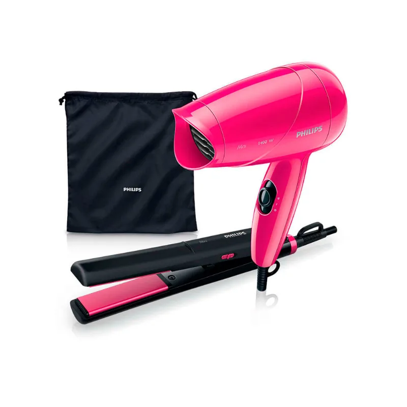 Kit Plancha Para Cabello + Secador Philips Hp8644