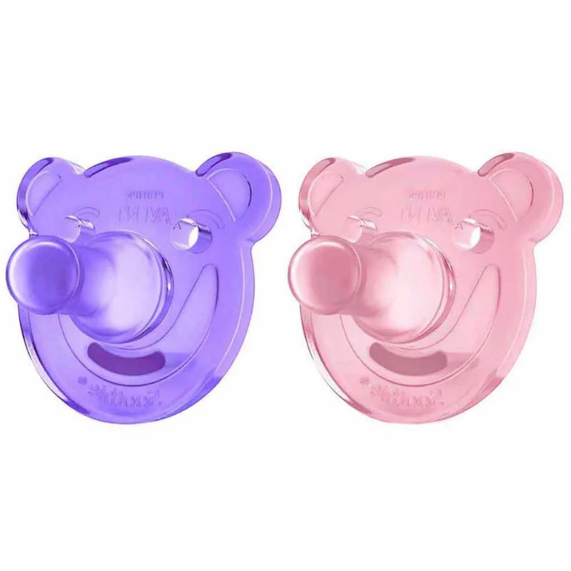 Chupón AVENT Soothie Silicona Niña 0-3m 2un
