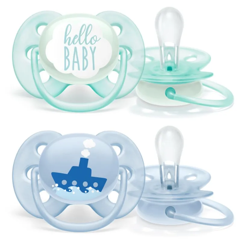 Chupón Ultra Soft 0 a 6 Meses Niño Paquete 2un