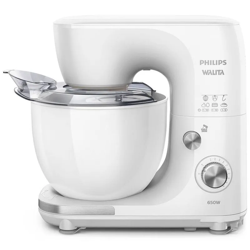 Batedeira Planetária Philips Walita RI7912 com 10 Velocidades e 650W Branco / 110V