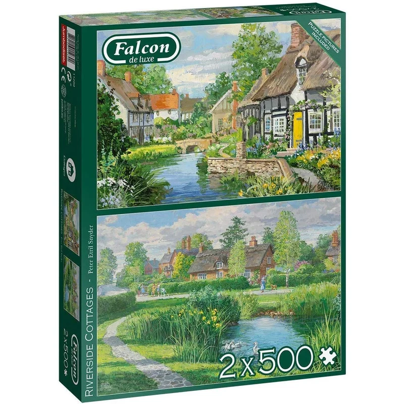 Jumbo Riverside Cottages 2 x 500 Piece Puzzles