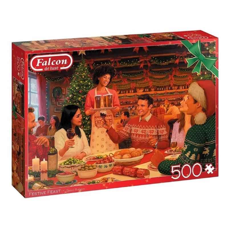 Falcon De Luxe 500pc Festive Feast Puzzle Hobbyco