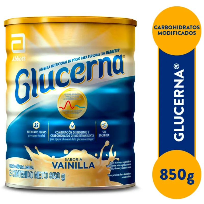 Suplemento Nutricional GLUCERNA Sabor a Vainilla Lata 850g