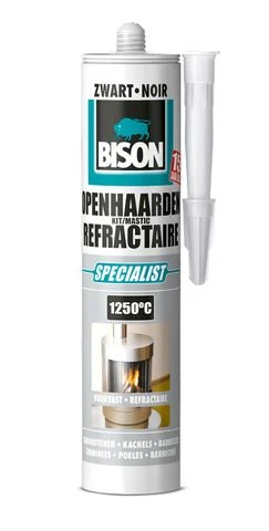 Bison openhaardkit zwart 310ml Losstaand