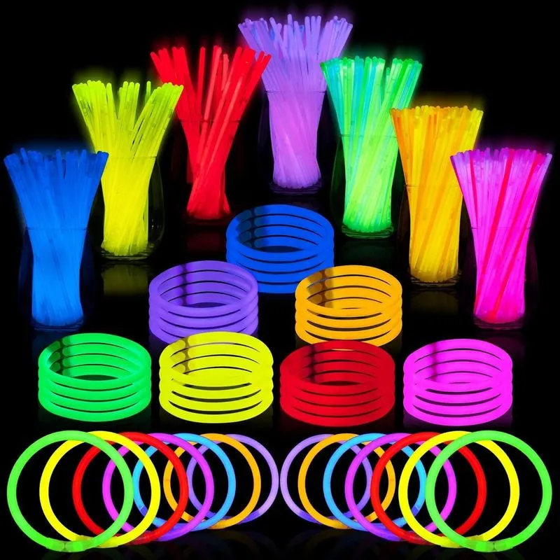 100 Bulk Glow Sticks - 8 Inch Assorted Colors