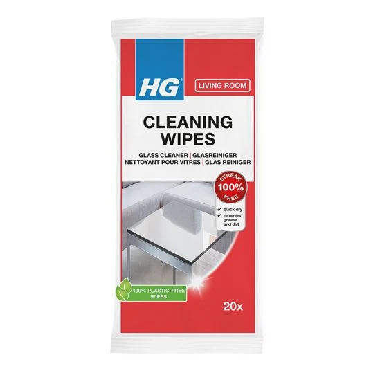 HG glas wipes 20st Losstaand