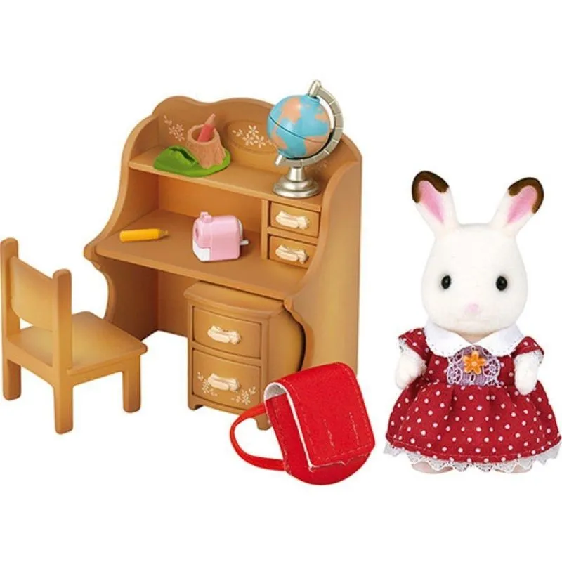 Sylvanian Families Irmã Coelho Chocolate e Escrivaninha 2214 Epoch