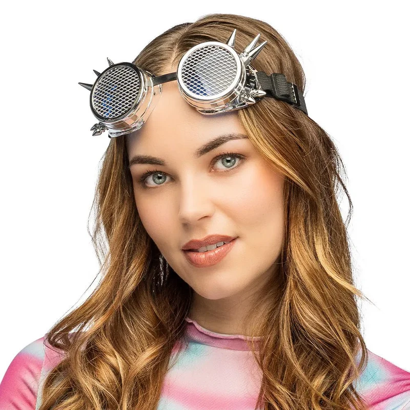 Punk-Brille Silber