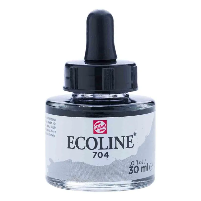 Aquarela Liquida Ecoline Talens 704 Grey 30ml
