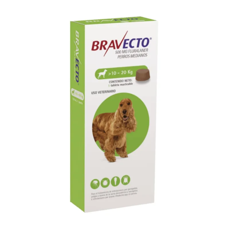 Antipulgas Bravecto para Perros de 10 a 20 Kg FLF