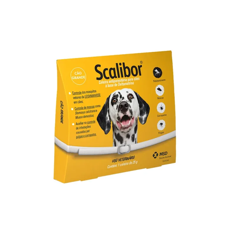 COLEIRA ANTIPARASITARIA SCALIBOR CAES GRANDE 25G