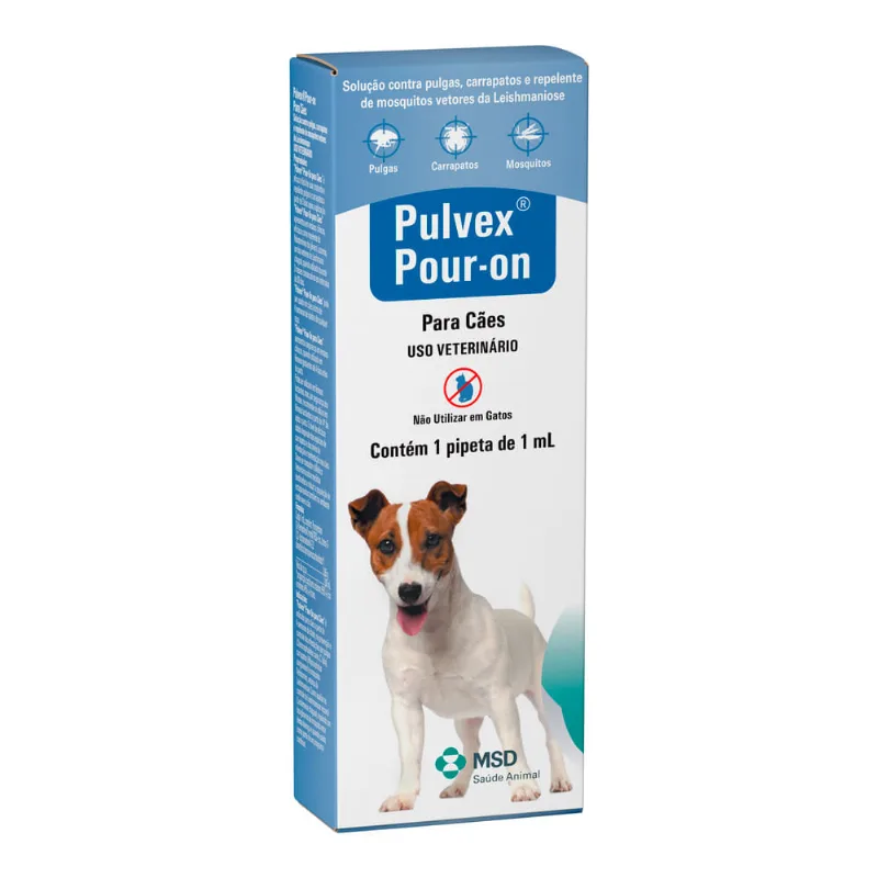 Pulvex Pour-on Para Cães Com 1 Pipeta De 1ml