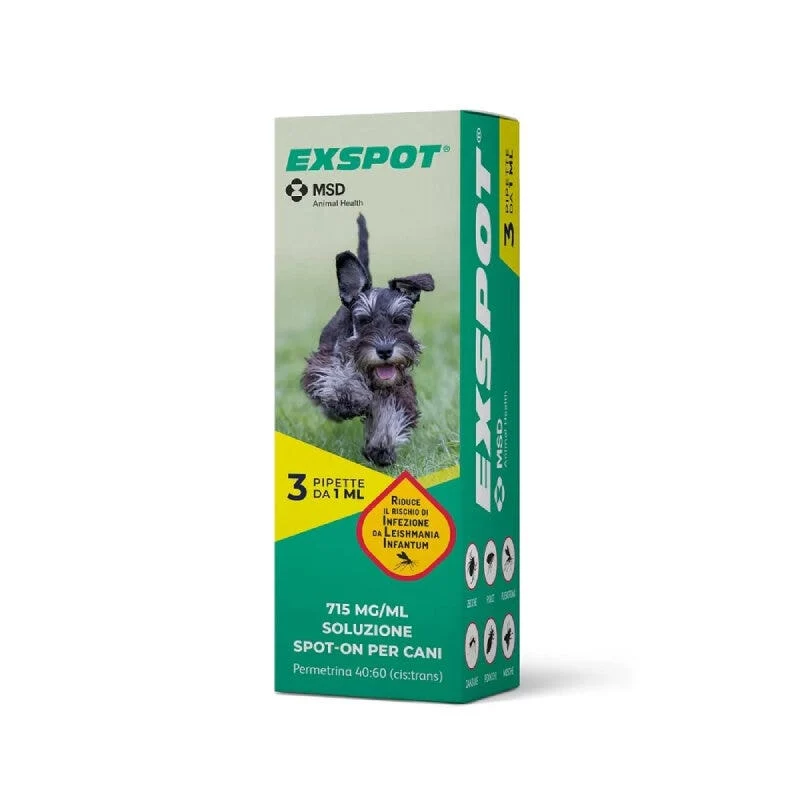 Exspot 715mg/ml Soluzione Spot-on Per Cani 3 Pipette