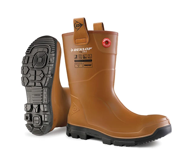 Dunlop Purofort Rigpro Full Safety Boot Unlined Tan / 11