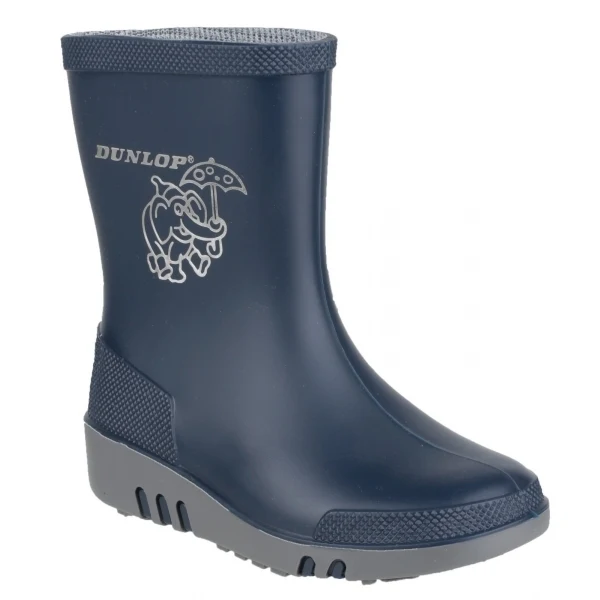 Dunlop MINI ELEPHANT Kids Wellington Boots Blue UK 4.5 (Small Kids)