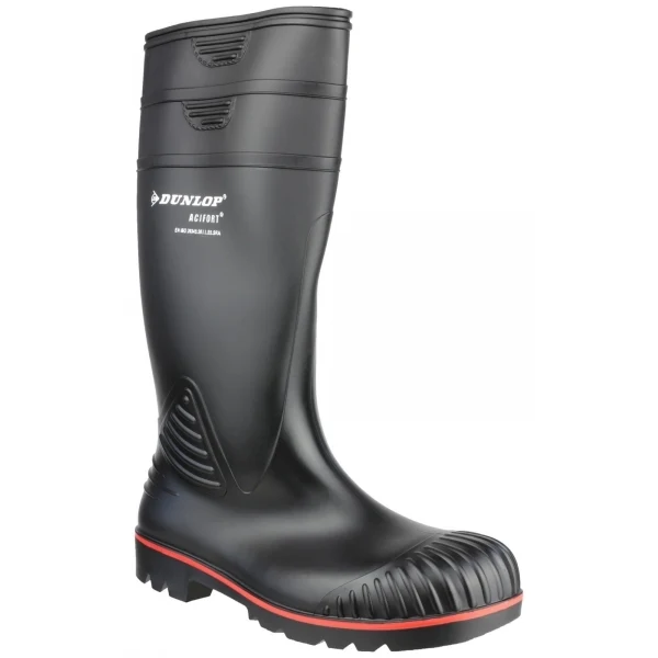 Dunlop ACIFORT Mens Safety Wellington Boots Black UK 7