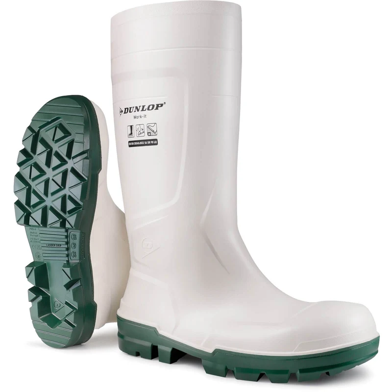 Dunlop Work-It S4 Steel Toe Cap Safety Wellies White / 10.5 UK | 11.5 US | 45 EU