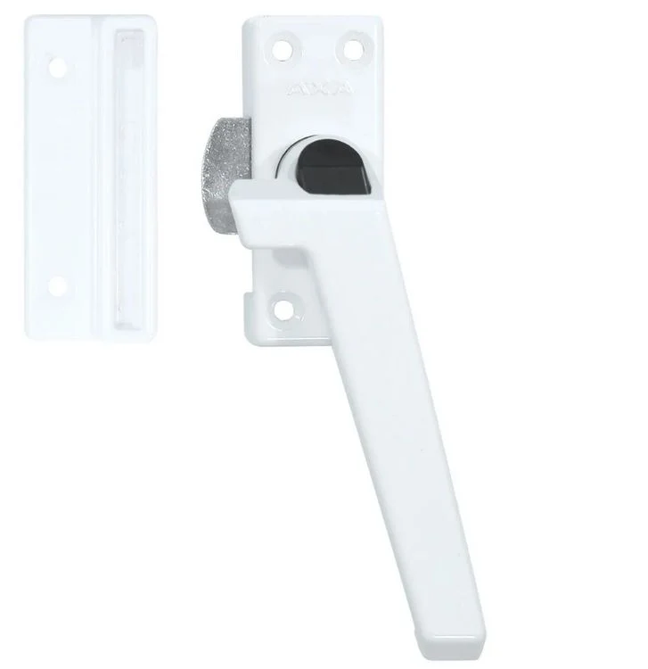 AXA Home Security raamsluiting+drukknop 3308 rechtsdr alu 13,2cm wit Losstaand