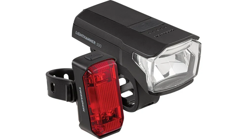 Trelock Lighthammer 100 USB Set SCHWARZ