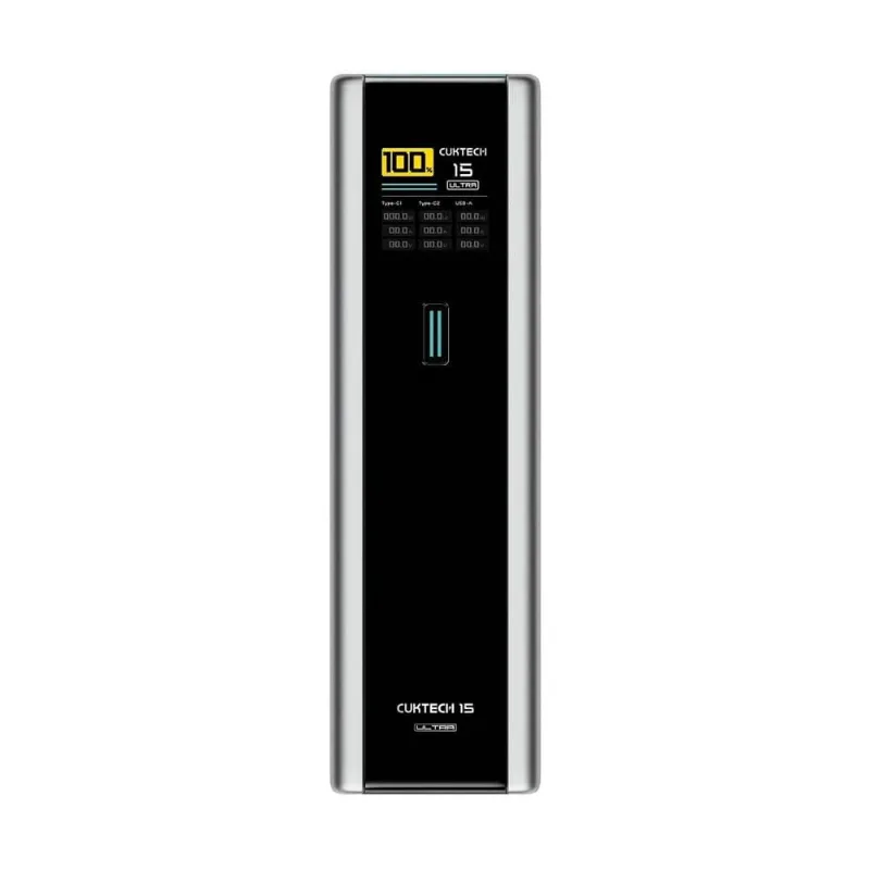 Power Bank CUKTECH 15 Ultra PB200U 20000mAh 210W TFT PD3.1 Aluminio