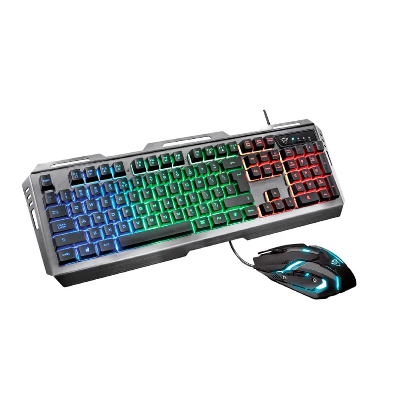 Combo Teclado Y Mouse Gaming Trust Gxt 845 Tural R