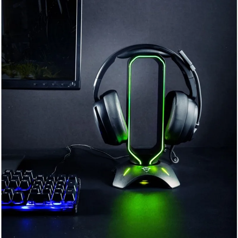 Suporte para Headset Trust gxt 265 Cintar rgb Preto