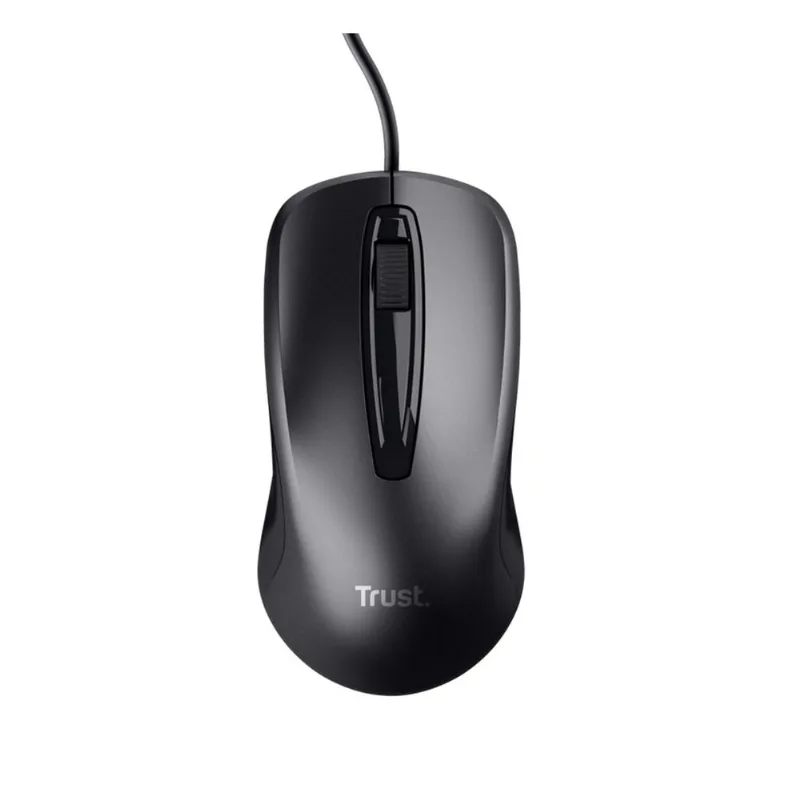 Mouse Alámbrico Trust Carve | Negro | Ergonomía
