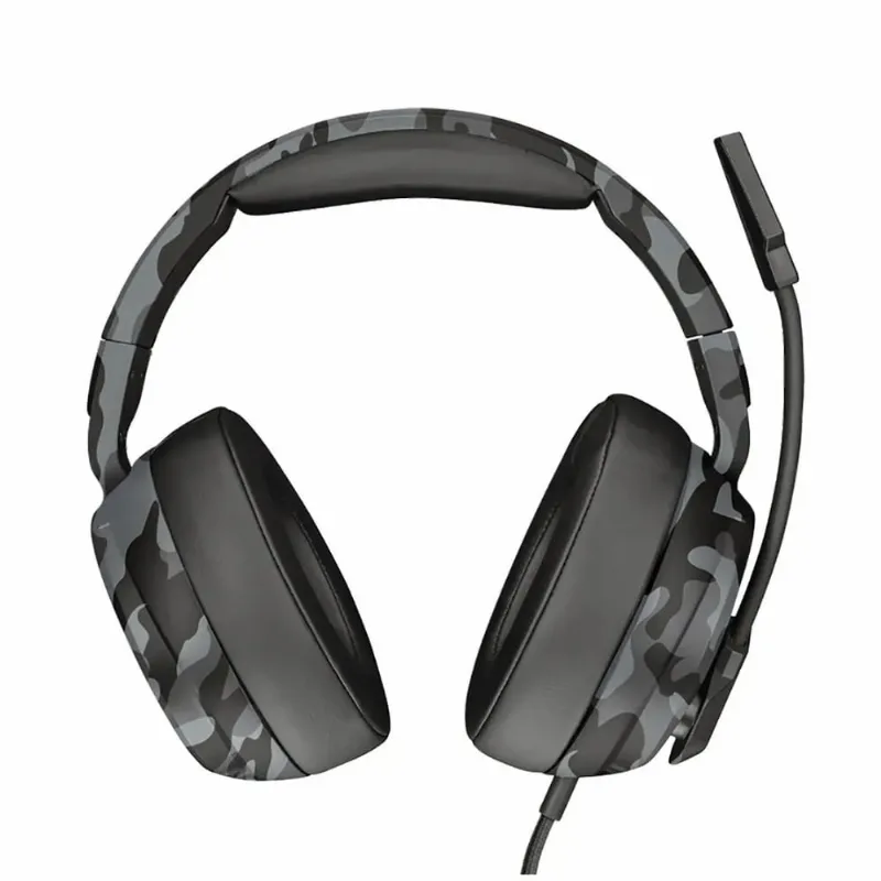 Headset Gamer Multiplataforma Over-Ear Microfone Dobrável GXT 433K Trust Pylo Headset Camo Black