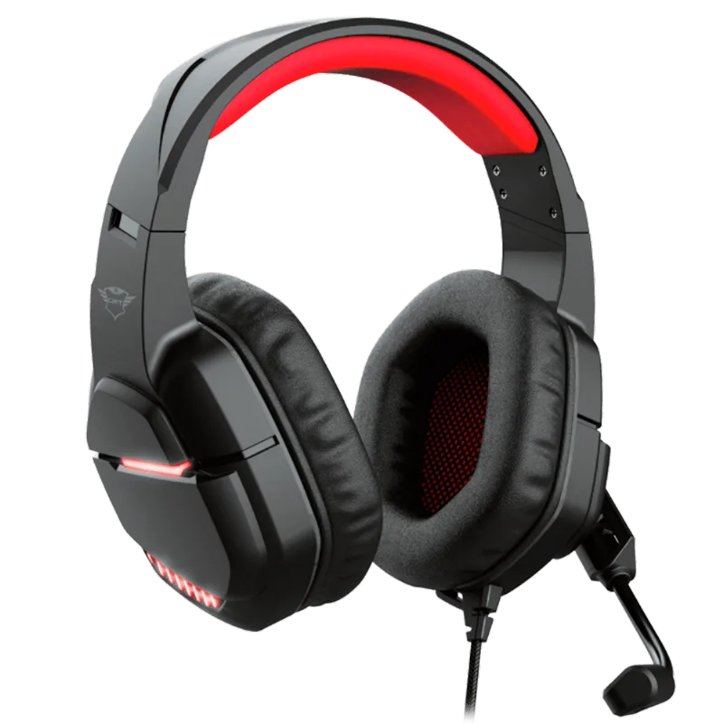 Headset Gamer Trust Gxt 448 Nixxo Led Vermelho 50mm Driver 24030