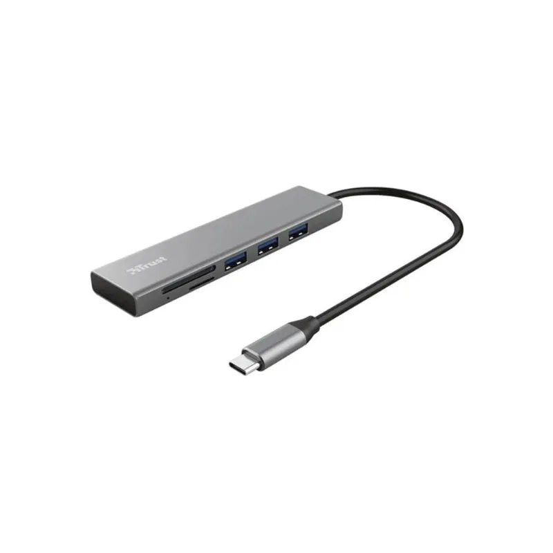 Concentrador USB-C Trust | Lector de tarjetas | Carga rápida