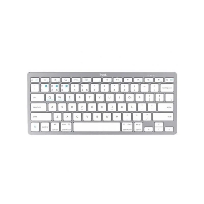 Teclado Inalámbrico Trust | Bluetooth | Plateado | Conectividad