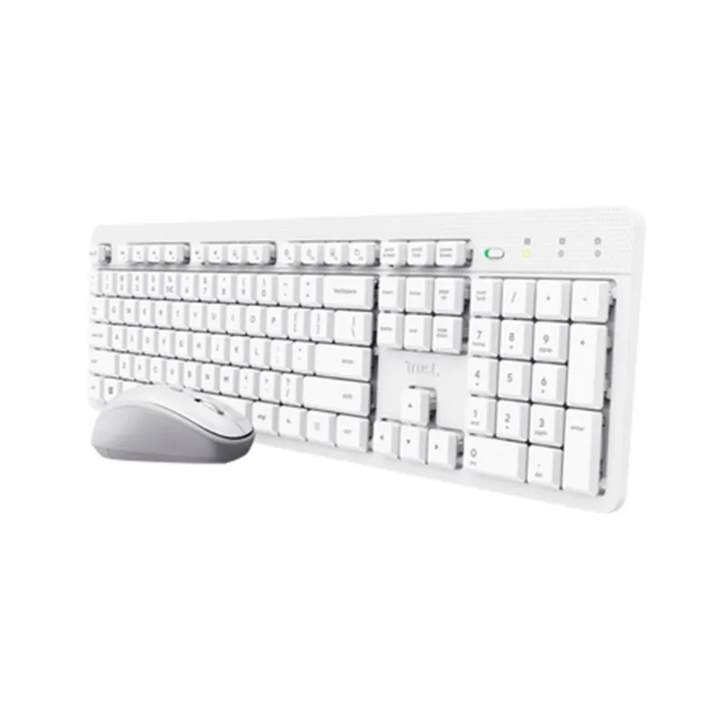 Kit teclado y mouse Trust Ody II blanco 25467