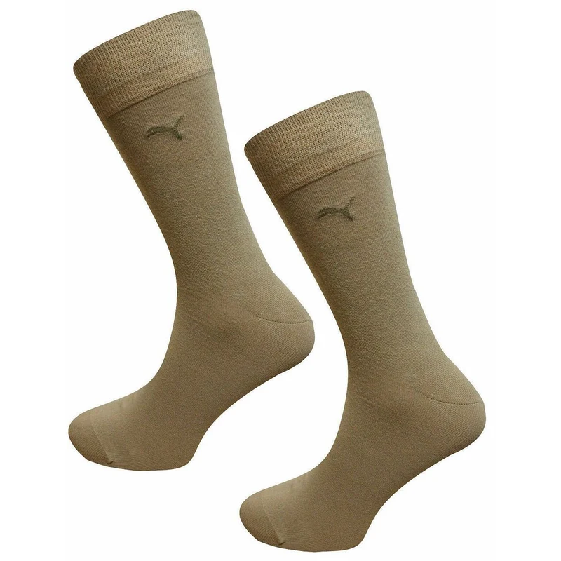 Puma Herren 2-Pack Classic Long Light Beige Mens Socks 251145 307 6 - 8