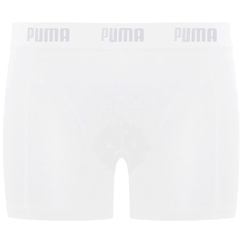Puma 1-Pack Plain Mens White Boxer Shorts S