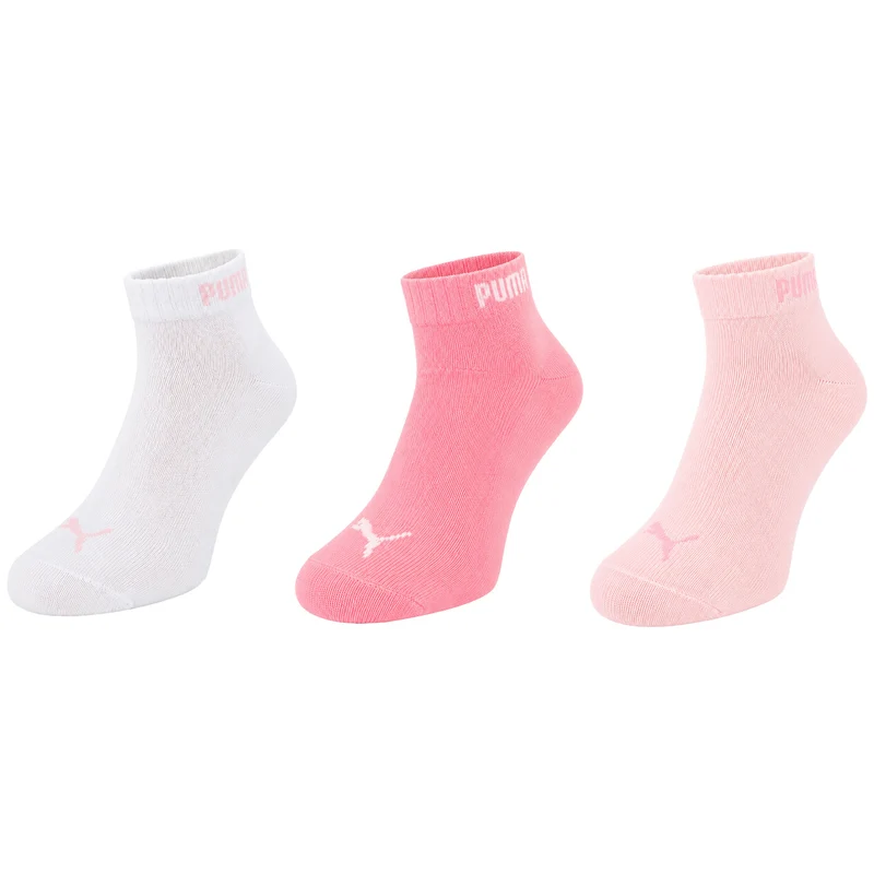 Puma 3-Pack Basic Quarter Assorted Socks UK 2.5-5 EU 35-38