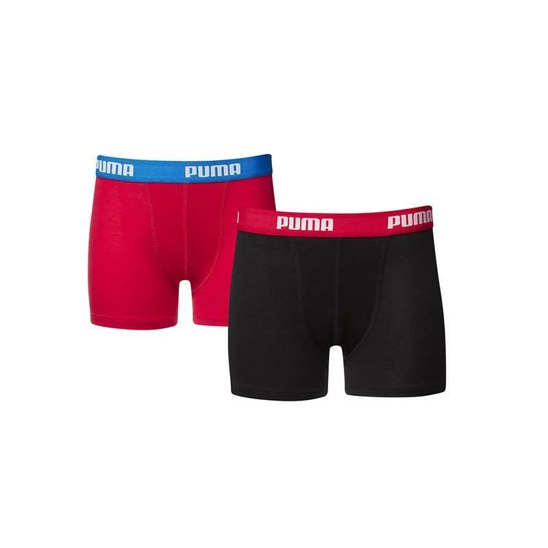 Puma 2 Pack Boys Underwear Boxer Shorts Stretch Waist Black 525015001 210 A4C 13-14Y