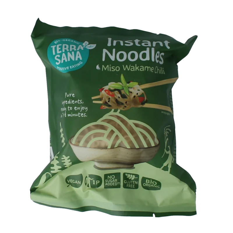 TerraSana Inst noodles wakame chili biologisch 90 gram