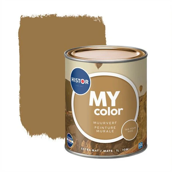 Histor MY color muurverf extra mat Tan your hide 1L Losstaand